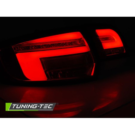 Feux arrière séquentiels LED BAR rouges noirs pour AUDI A3 8P 5D 08-12