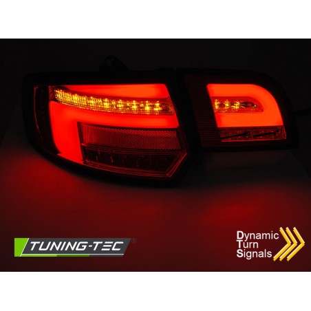 Feux arrière séquentiels LED BAR rouges noirs pour AUDI A3 8P 5D 08-12