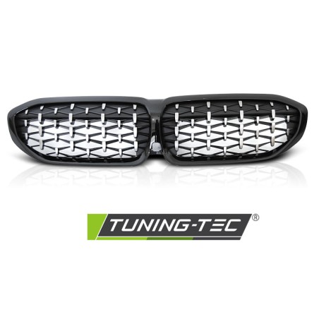 GRILLE DIAMOND GLOSSY BLACK fits BMW G20/G21 19-22