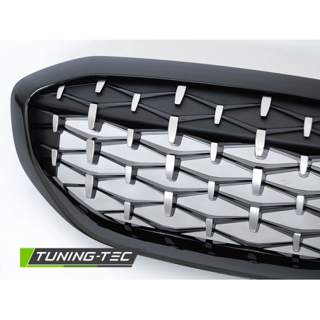 GRILLE DIAMOND GLOSSY BLACK fits BMW G20/G21 19-22