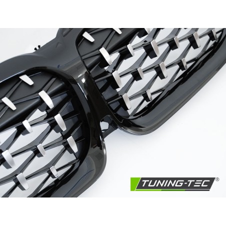 GRILLE DIAMOND GLOSSY BLACK fits BMW G20/G21 19-22