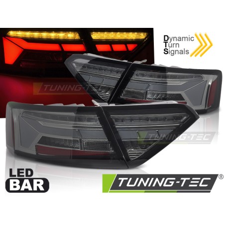 LED BAR TAIL LIGHTS SMOKE SEQ fits AUDI A5 11-16