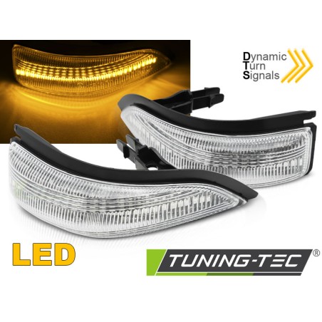 Clignotant latéral dans le rétroviseur LED blanc compatible TOYOTA YARIS III 11-19