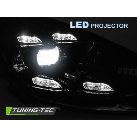 LED HEADLIGHTS DRL BLACK fits PORSCHE CAYENNE 10-15