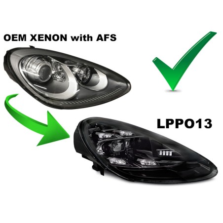 LED HEADLIGHTS DRL BLACK fits PORSCHE CAYENNE 10-15