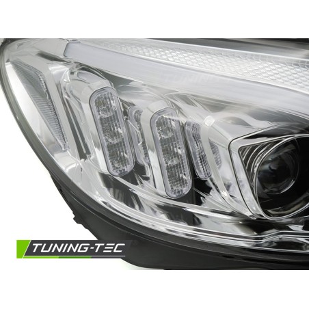 PHARES TUBE LED CHROME pour MERCEDES W205 14-18