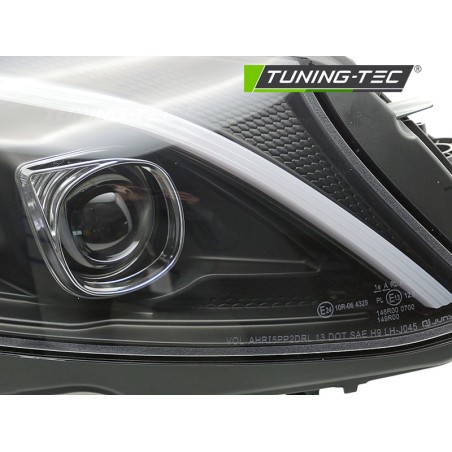 Phares TUBE LED Noir pour MERCEDES W205 14-18