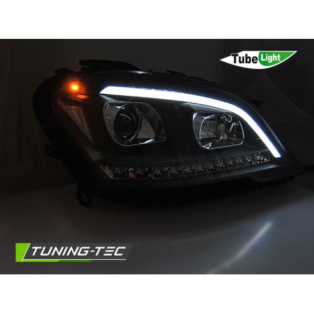 HEADLIGHTS TUBE LIGHT BLACK SEQ fits MERCEDES W164 ML M-KLASA 09-11