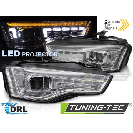 LED HEADLIGHTS LED CHROME SEQ fits AUDI A5 11-16