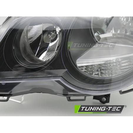 HEADLIGHT BLACK LEFT SIDE TYC fits VW POLO 9N3 05-09