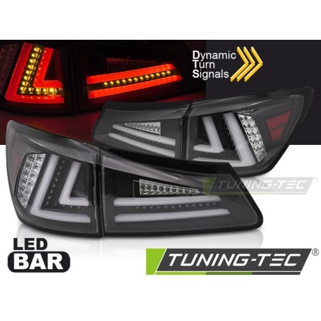 LED TAIL LIGHTS BLACK LED SQL fits LEXUS IS II 06-13