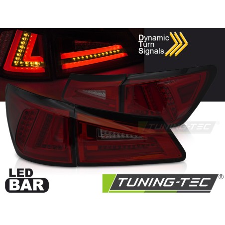 LED TAIL LIGHTS RED SMOKE LED SQL fits LEXUS IS II 06-13