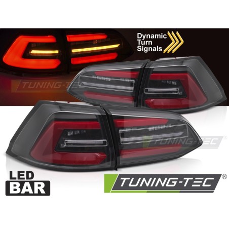 LED TAIL LIGHTS BLACK W/REDSEQ fits VW GOLF 7 17-19 SW