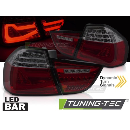 LED BAR TAIL LIGHTS RED SMOKE SEQ fits BMW E90 09-11