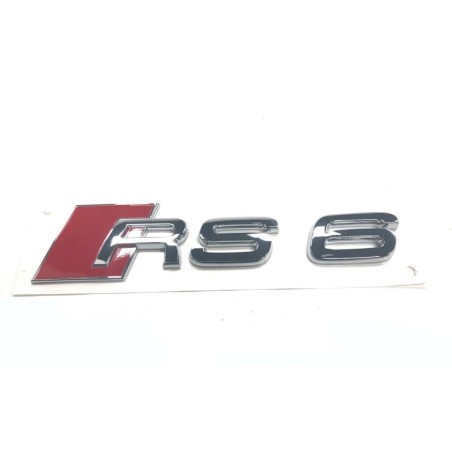 Emblème Logo Audi RS6 Rouge Chromé Brillant 4B08537402ZZ