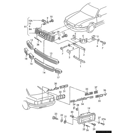 Emblème Chromé Original Audi A6 S6 pour Coffre