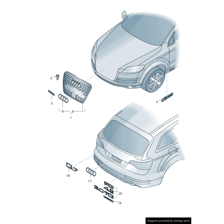 Emblème Audi SUPERCHARGED Chromé pour Aile