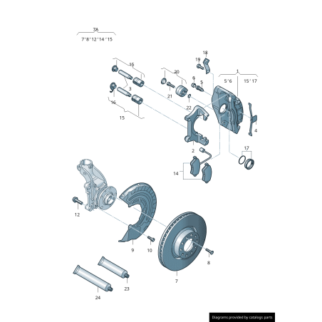 Ressort de Suspension Avant "S3" Original Audi A3 S3 8P Tuning Sport