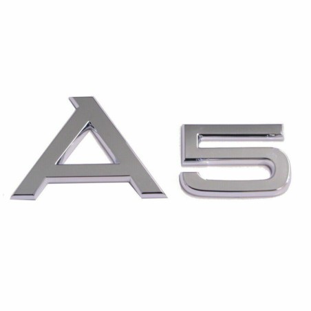 Emblème Audi A5 Logo Autocollant Désignation Modèle Chromé Brillant 8T08537412ZZ