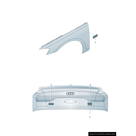 Emblème Chromé Original Audi Quattro pour Hayon 4M08537372ZZ