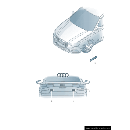 Emblème "S1" Original Audi A1 8X Tuning Arrière Chromé