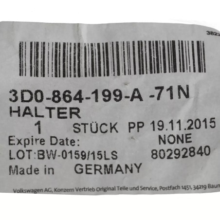 NOUVEAU OEM Volkswagen 3D0-864-199-A-71N