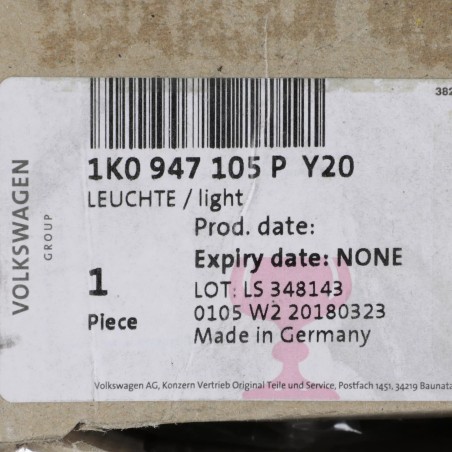 Nouvelle lampe de lecture avant OEM Volkswagen Passat Jetta 2005-2021 1K0-947-105-P-Y20