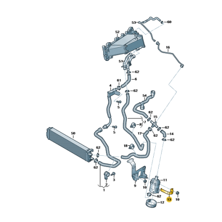 Support de bride de pompe à liquide de refroidissement supplémentaire 1.4 TSI 2.0 TDI Audi A4 B9 A5