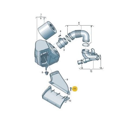 Vis de conduit d'air Audi 6x50x20