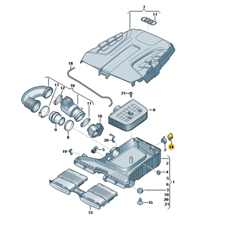 Broche de montage du filtre à air VW Touareg Audi Q7 Q8