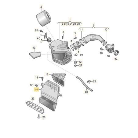 Durite de conduit d'admission d'air Audi Q5 2009-2012 2.0 TFSI 2.0 TDI