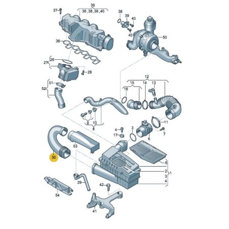 Conduit d'admission d'air Audi Q3 2.0 TDI