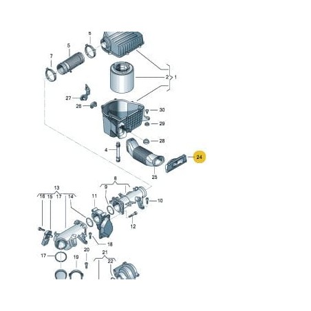 Conduit d'admission d'air Skoda Fabia Audi A1 VW Polo Seat Ibiza