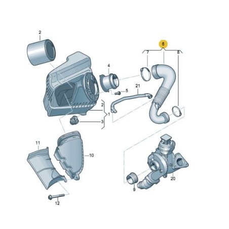 Durite d'admission d'air AUDI A6 C7 2.0 TDI 4G0129615J