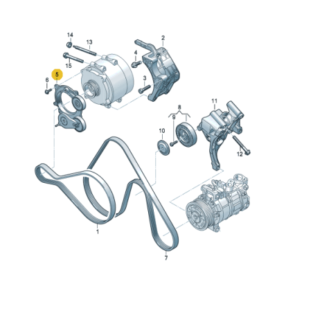 Amortisseur tendeur de courroie PK 3.0 4.0 Diesel 4.0 Essence AUDI A4 B9 A5 A6 C8 A7