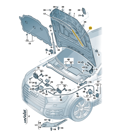 Joint latéral de capot Audi Q8