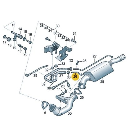 Tube de raccordement FAP Audi A6 C6 2005-2011