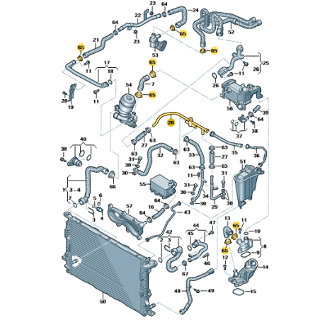 Tuyau de refroidissement 3.0 TDI Audi A4 A5 A6 A7 A8 Q7 VW Touareg