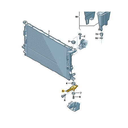 Support de fixation du boîtier du radiateur de refroidissement AUDI A4/A5/Q5