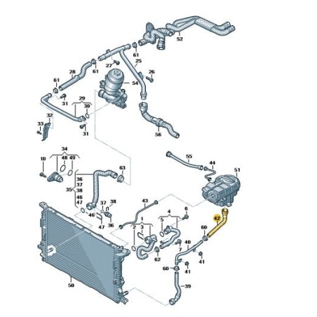 Durite de réservoir de liquide de refroidissement 2.8 TFSI 3.0 TDI Audi A6 C7 A7