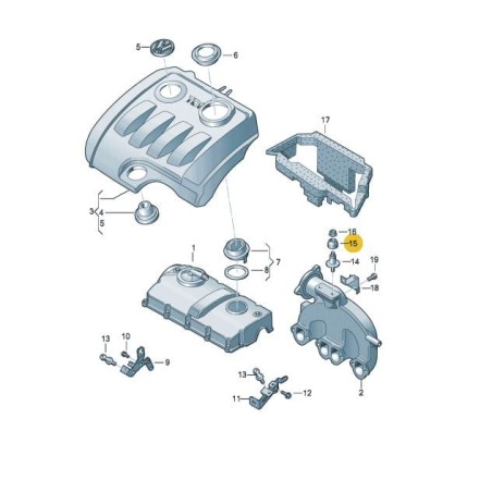 Passe-fil de couvercle moteur 1.9 TDI