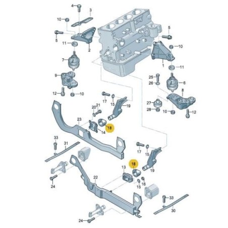 Support moteur tampon Audi A4 A7 Seat Exeo