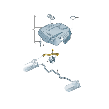 Durite de ventilation moteur 3.0 TDI Audi A4 A6 A7 A8 Q5