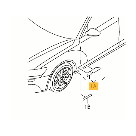 Garde-boue et protection de porte avant Audi A6 C7 2011-2018