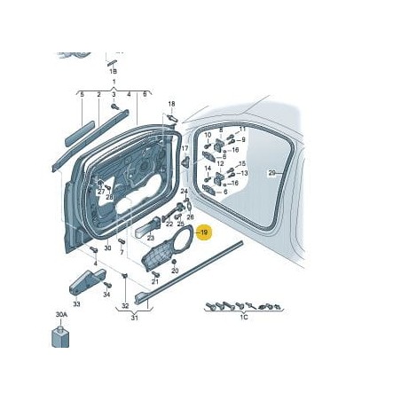 Support de haut-parleur de porte avant Audi A6 C7 2011-2018