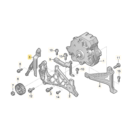 Support latéral de pompe d'injection de carburant 3.0 TDI VW AUDI