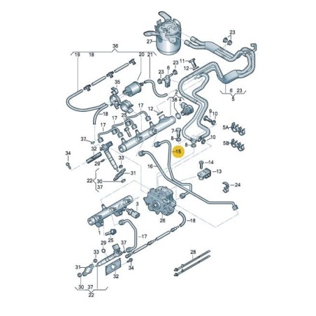 Conduite de carburant 2.7 3.0 TDI AUDI