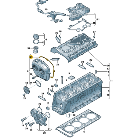 Joint de carter de distribution 2.0 TSI VW AUDI SEAT SKODA