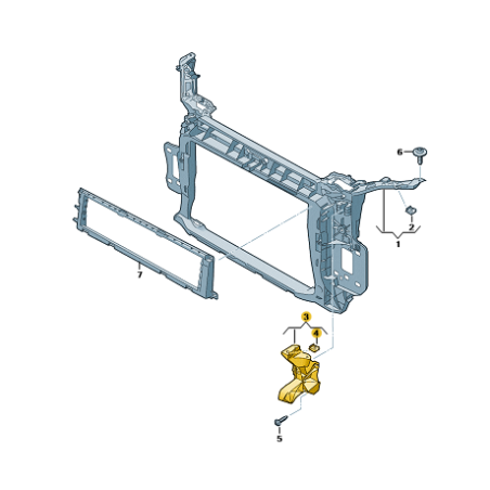 Support de fixation de phare Audi Q3 2019-