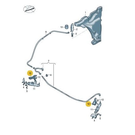 Support de fixation lave-phares Audi A4 B9